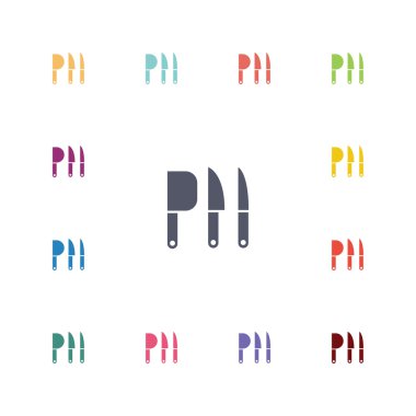 düz Icons set bıçaklar