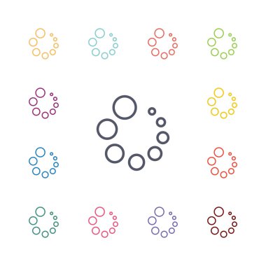 Yükleme düz Icons set