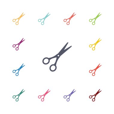 makas düz Icons set