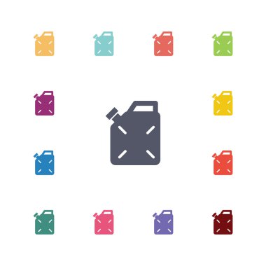 bidon düz Icons set