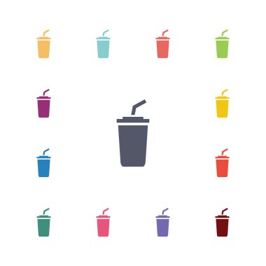 kahve düz simgeler kümesi