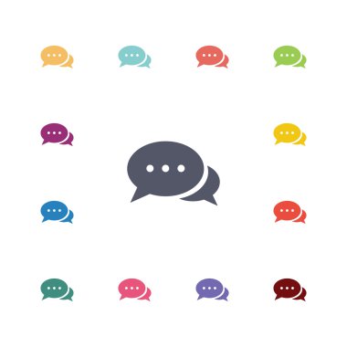 sohbet düz Icons set