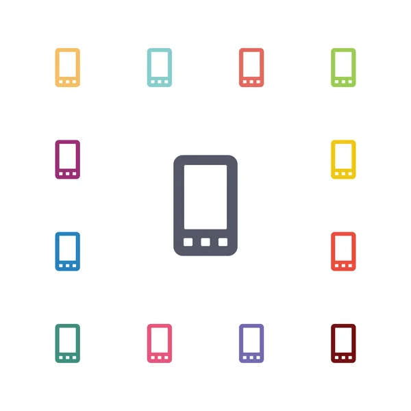 Mobile phone flat icons set — Stock Vector