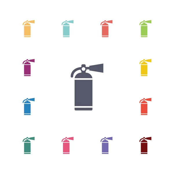 Fire extinguisher flat icons set — Stock Vector