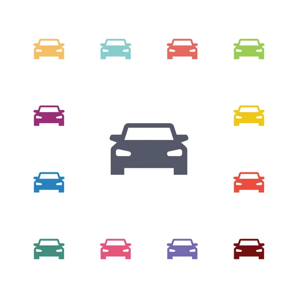 Car flat icons set — Stock Vector