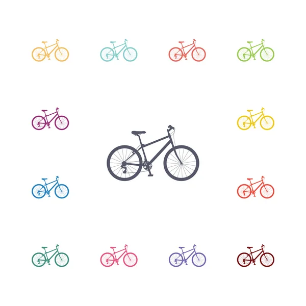 Bicicleta iconos planos se — Archivo Imágenes Vectoriales