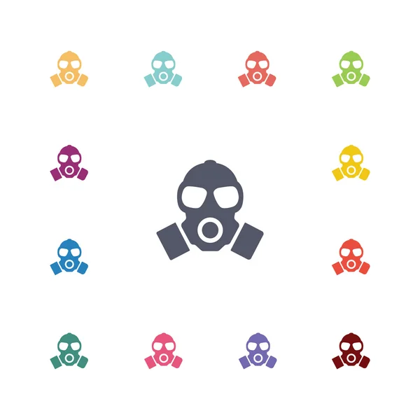 Stock vector respirator flat icons set