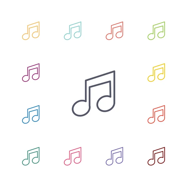 Music flat icons set — Stock Vector