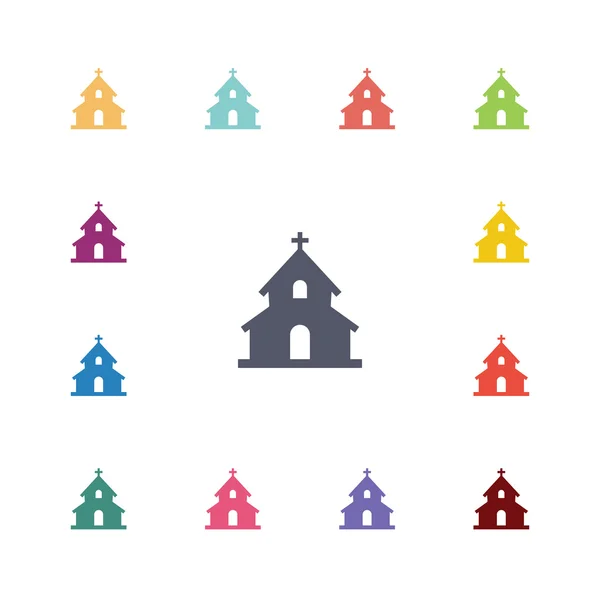 Church flat icons set — Stock Vector