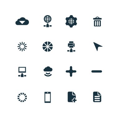 büyük veri, veritabanı Icons set