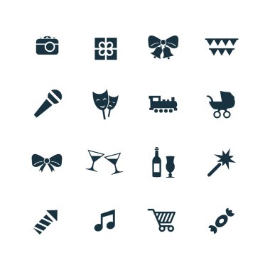 doğum günü simgeleri ayarlandı