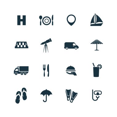 seyahat simgeleri ayarlandı