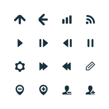UI anahat için Web ve mobil Icons set