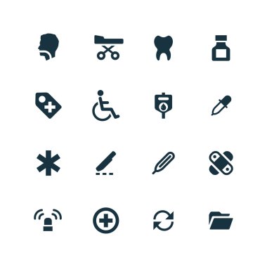 tıbbi simgeler ayarlandı