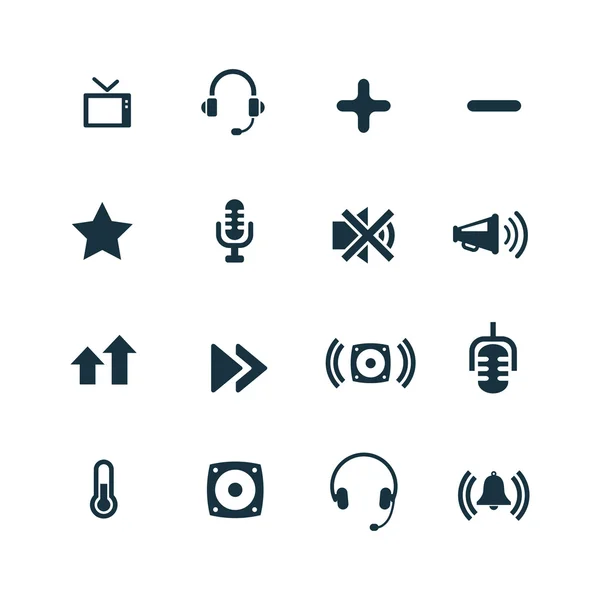Zestaw audio ikon — Wektor stockowy