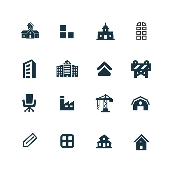 Conjunto de ícones de arquitetura — Vetor de Stock