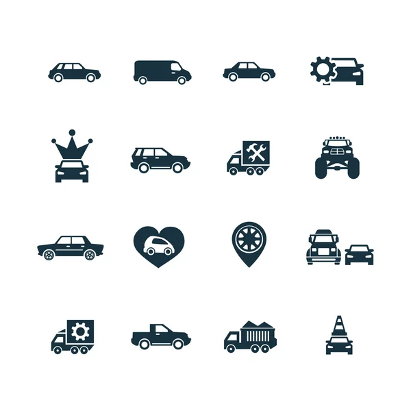 Conjunto de iconos de coche — Vector de stock