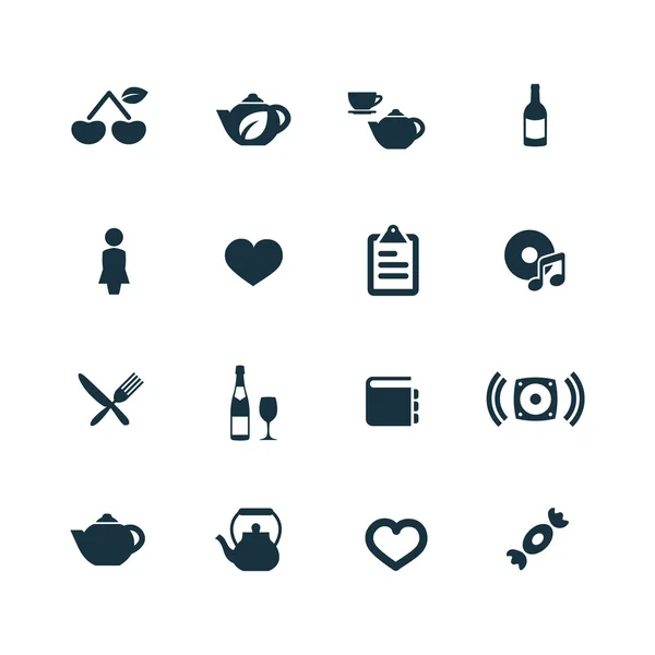 Cafe icons set — Stock Vector