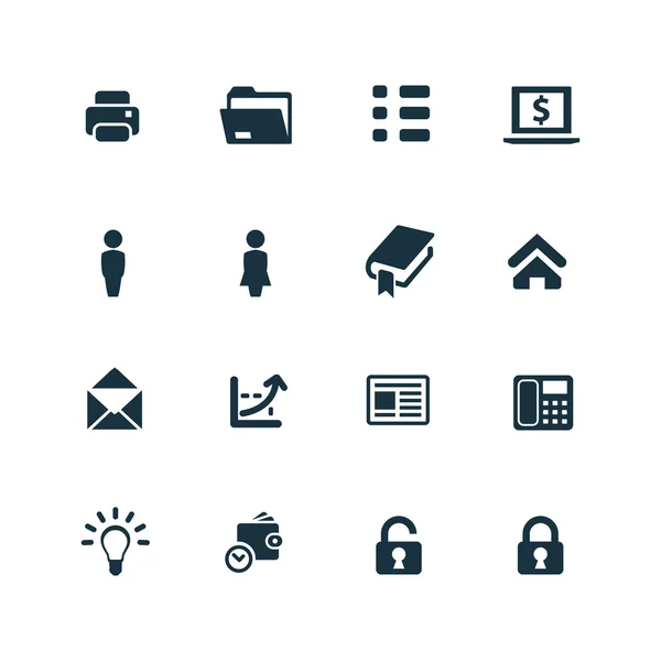 Conjunto de iconos de empresa — Vector de stock