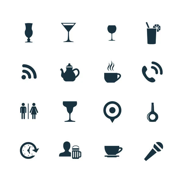 Set de iconos de cafetería — Vector de stock