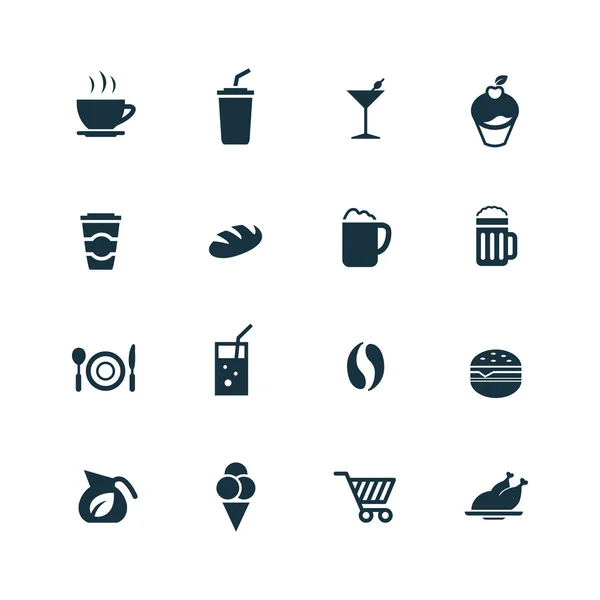Café ikoner set — Stock vektor