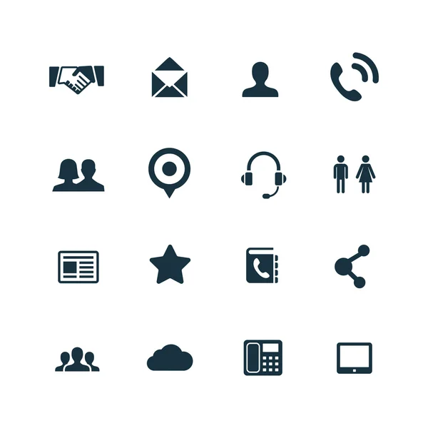 Conjunto de iconos de comunicación — Vector de stock