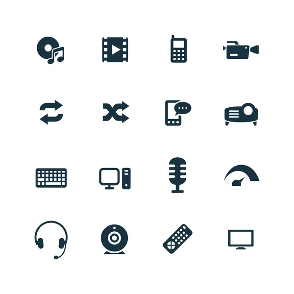 Technology icons set — Stock Vector