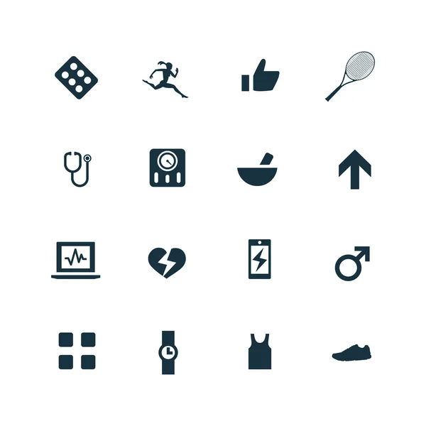 Fitness icons set — Stockvector