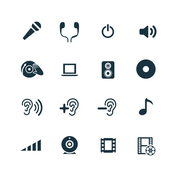 DJ Icons Set — Stockvector