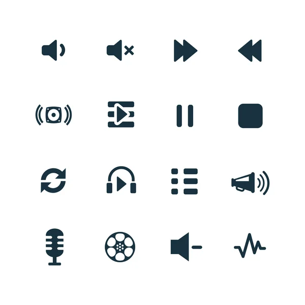 DJ Icons Set — Stockvector