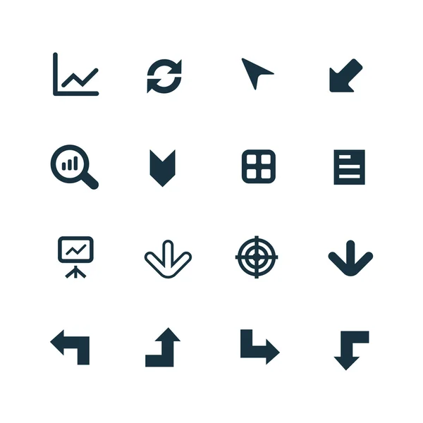 Diyagram Icons set — Stok Vektör