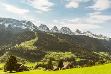 Toggenburg manzaralı Churfirsten, St. Gallen Kantonu, İsviçre