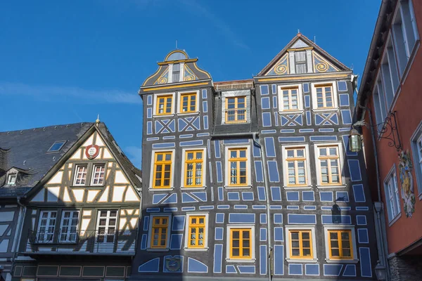 Idstein Hesse Germany February 2019 Leaning House Historic Old Town — Stock fotografie