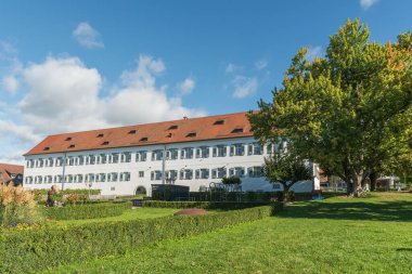 Hagnau am Bodensee 'deki tarihi belediye binası ve müze, Constance Gölü, Baden-Wuerttemberg, Almanya 