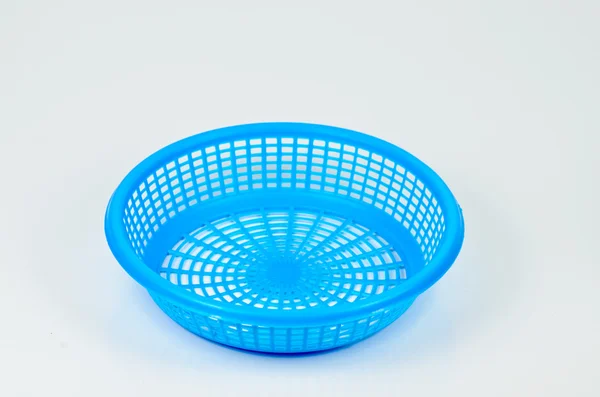 Blue plastic basket — Stock Photo, Image