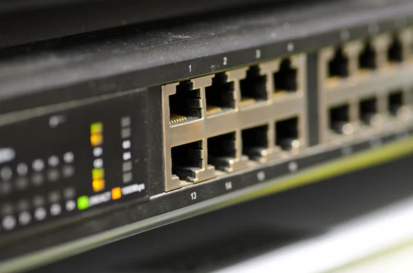LAN ağ Ethernet anahtarı. Yakın çekim