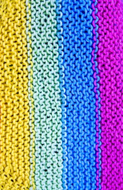 Renkli Afrika Perulu stil Tekstil yüzeyi yakın çekim