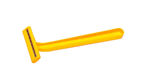 Yellow shaver on white background — Stock Photo, Image