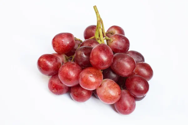 在白色背景下的红葡萄 免版税图库图片