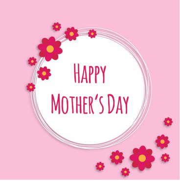  Anneler günü vektör illüstrasyonu 