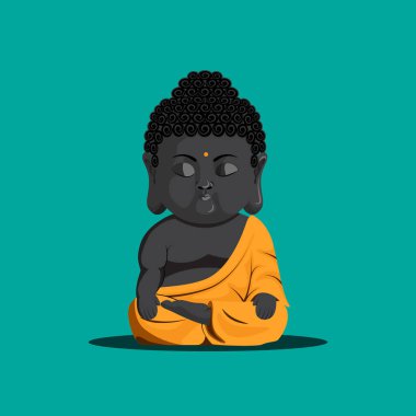  Meditasyon yapan keşiş, mutlu Vesak günleri.
