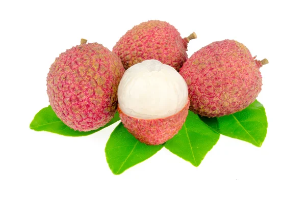 Yaprak taze lychee — Stok fotoğraf