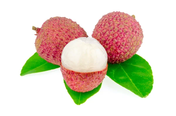 Yaprak taze lychee — Stok fotoğraf