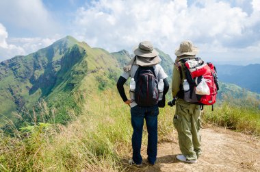 (Khao Chang Puak) Tayland Dağları ve orman.
