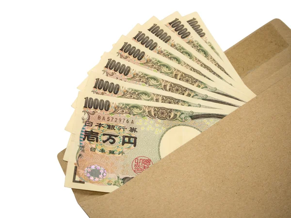 Banconote in yen giapponesi Fotografia Stock