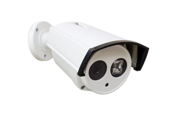 Telecamera di sicurezza CCTV bianca — Foto Stock