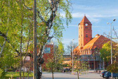 Polonya, Silezya, Gliwice, Nowe Gliwice bölgesi, eski kömür madeni, günbatımında