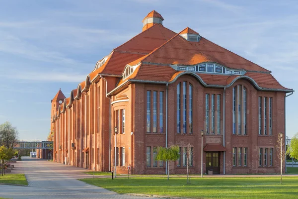 Polonia Silesia Gliwice Distrito Nowe Gliwice Antigua Mina Carbón Atardecer — Foto de Stock