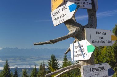 Polonya, gorce dağlar, turbacz tepe, tabela 