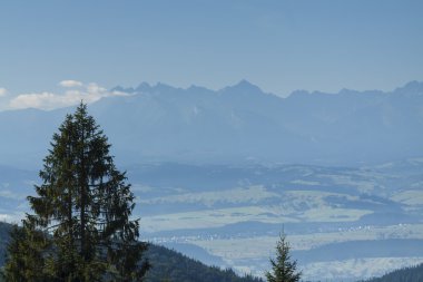 Polonya, Tatra Dağları'nın panoramik Viev